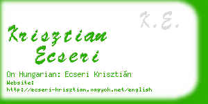 krisztian ecseri business card